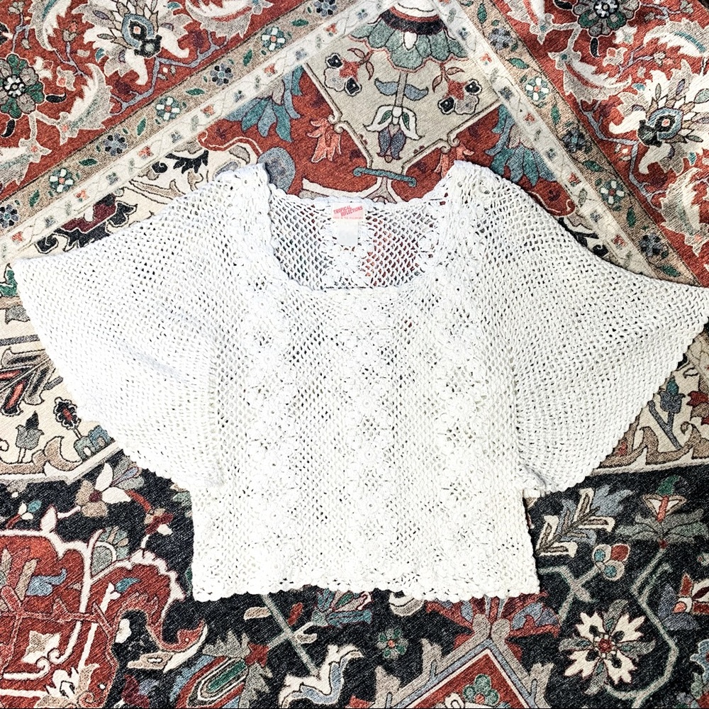 Boho Crocheted Babydoll Blouse
